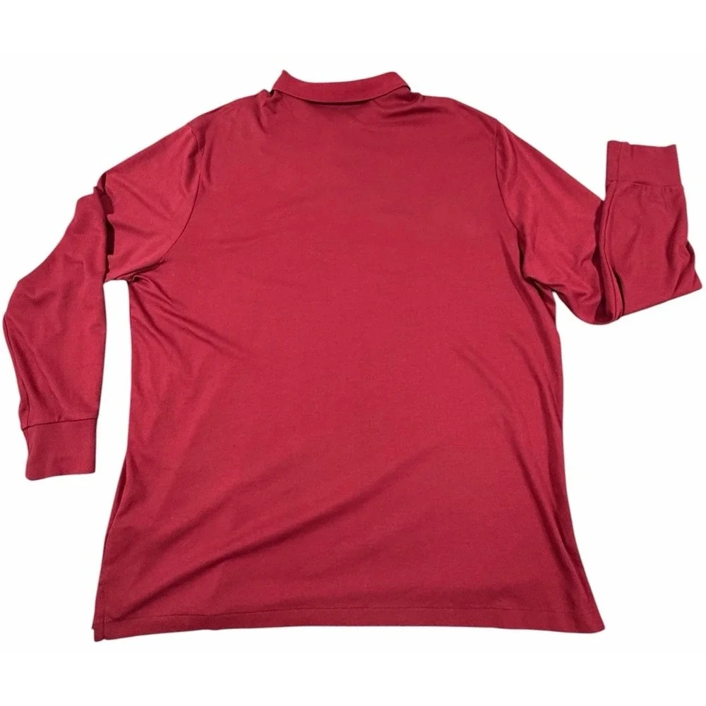 Polo Ralph Lauren Classic Fit Long Sleeve Polo Shirt Burgundy Red XXL Cotton